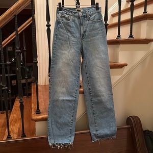 Tall Madewell wide leg crop jeans